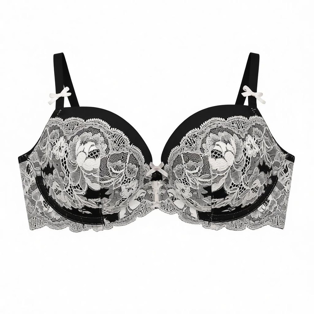 Victoria's Secret Black and White Lace Bra